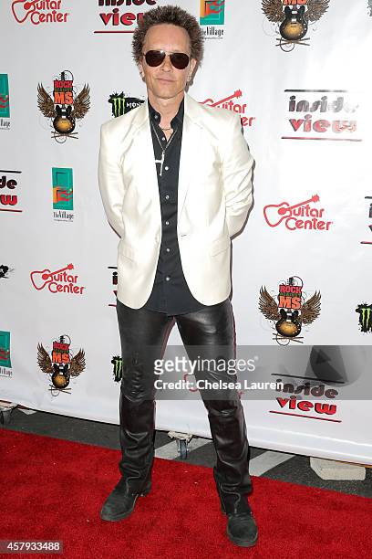 Artist/musician Billy Morrison arrives at an evening of art with Billy Morrison and Joey Feldman benefiting the Rock Against MS Foundation at Village...