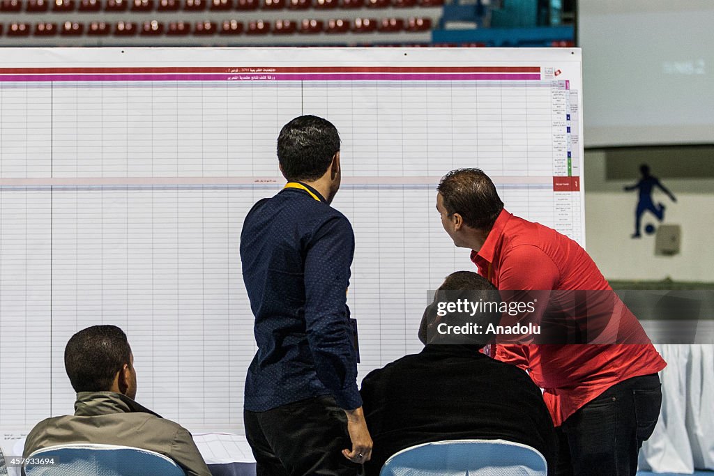 Tunisian Officials Counting Ballots in Parliament Vote