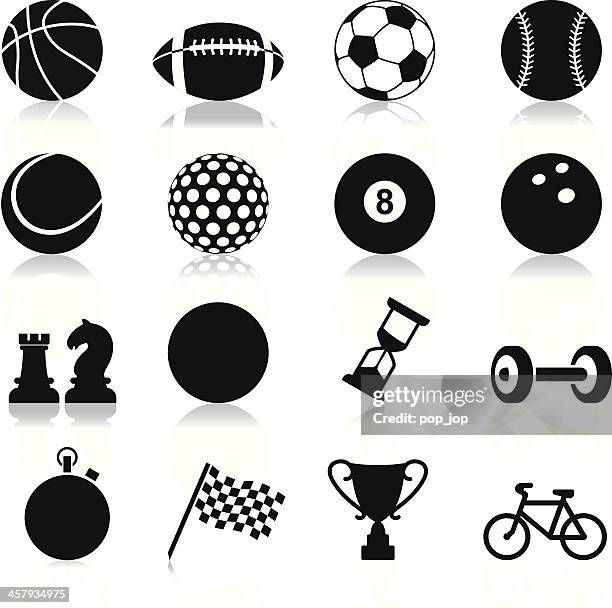 stockillustraties, clipart, cartoons en iconen met sports related set of twelve icons - american football bal