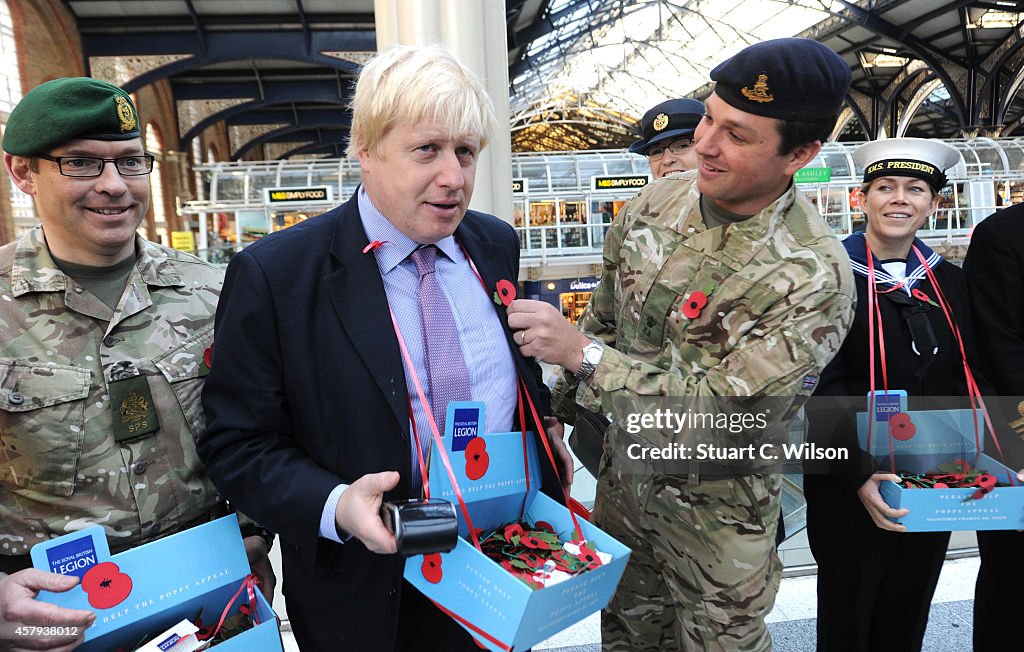 Mayor Of London Boris Johnson Launches London Poppy Day