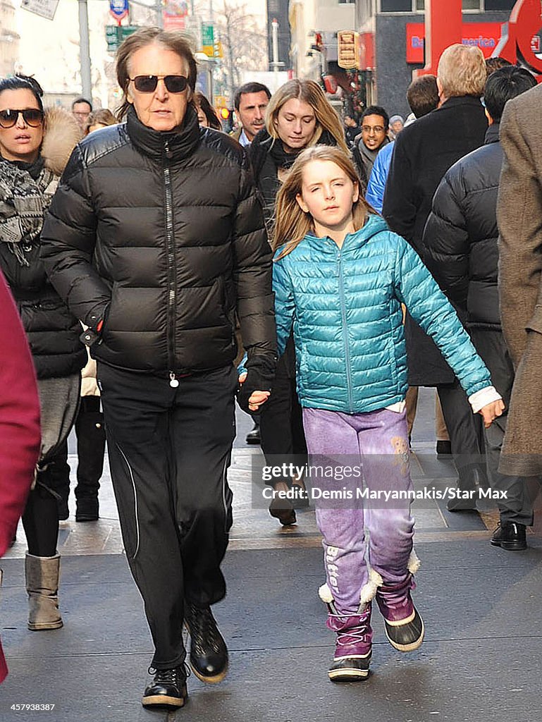 Celebrity Sightings in New York - December 19, 2013