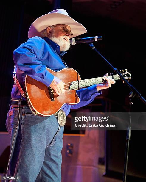 Charlie Daniels performs during the 2014 Country Music Hall of Fame induction ceremony at Country Music Hall of Fame and Museum on October 26, 2014...