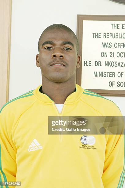 Senzo Meyiwa during the Amaglug-glug players and officials visit to the South African embassy in Qatar on Tuesday, two days ahead of their departure...