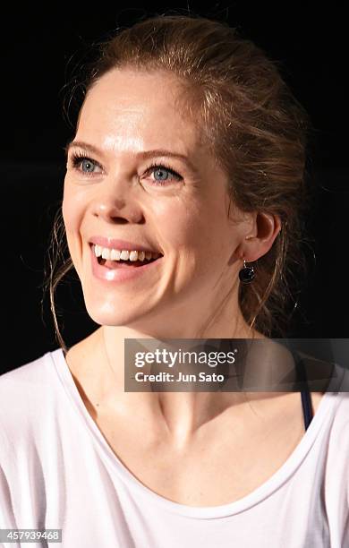 Actress Ane Dahl Torp attends the press conference for "1001 Gram" during the 27th Tokyo International Film Festival at Roppongi Hills on October 27,...