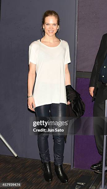 Actress Ane Dahl Torp attends the press conference for "1001 Gram" during the 27th Tokyo International Film Festival at Roppongi Hills on October 27,...