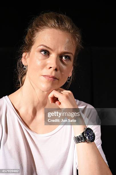 Actress Ane Dahl Torp attends the press conference for "1001 Gram" during the 27th Tokyo International Film Festival at Roppongi Hills on October 27,...