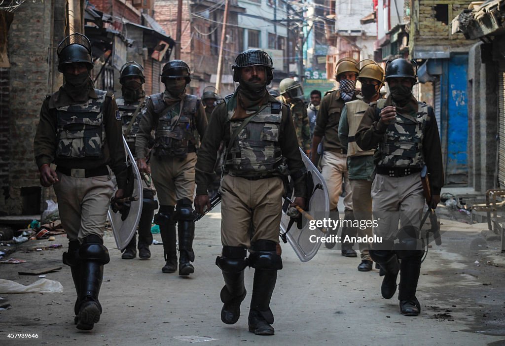 Clashes between separatists and Indian security forces on the 'Black Day'