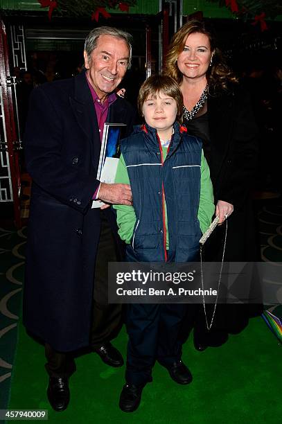 Des O'Connor, Adam O'connor and Jodie Brooke Wilson attends the press night for "Wicked" at Apollo Victoria Theatre on December 19, 2013 in London,...