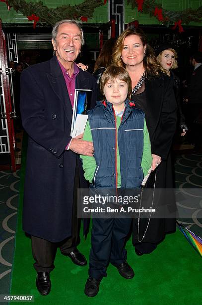 Des O'Connor, Adam O'connor and Jodie Brooke Wilson attends the press night for "Wicked" at Apollo Victoria Theatre on December 19, 2013 in London,...