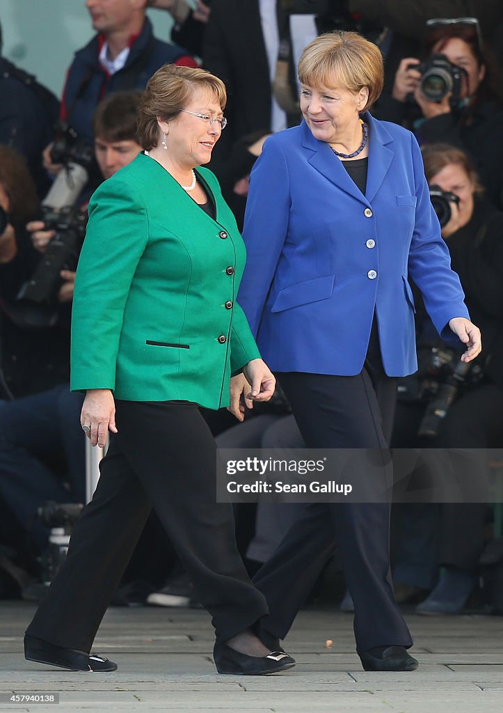 Chilean President Bachelet Visits Berlin