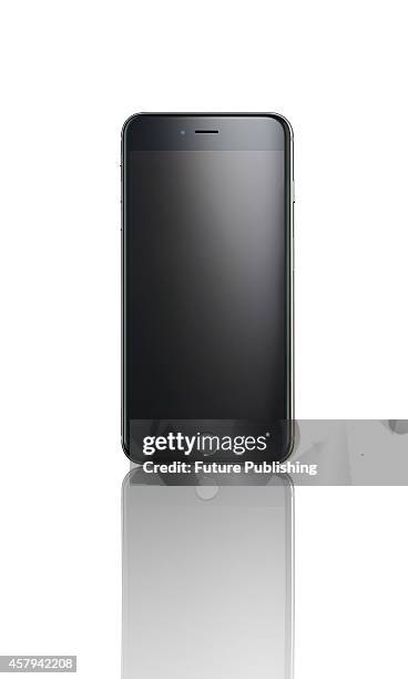 An Apple iPhone 6 Plus smartphone with a Space Grey finish, taken on October 20, 2014.