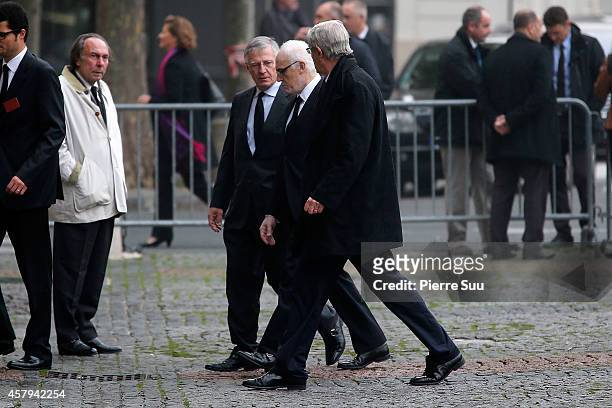 Thierry Desmarest attends the Memorial Service for Christophe De Margerie, Total CEO, at Eglise Saint-Sulpice on October 27, 2014 in Paris, France.