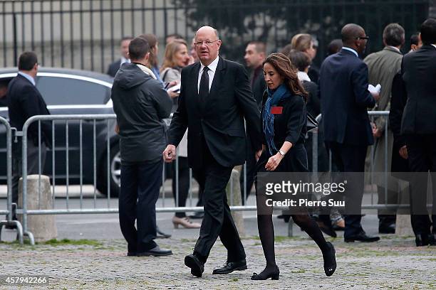 Remy Pflimlin attends the Memorial Service for Christophe De Margerie, Total CEO, at Eglise Saint-Sulpice on October 27, 2014 in Paris, France.