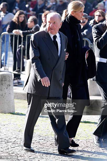 Albert Frere attends the Memorial Service for Christophe De Margerie, Total CEO, at Eglise Saint-Sulpice on October 27, 2014 in Paris, France.