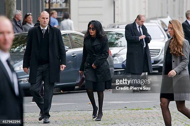 Yamina Benguigui attends the Memorial Service For Christophe De Margerie, Total CEO, at Eglise Saint-Sulpice on October 27, 2014 in Paris, France.