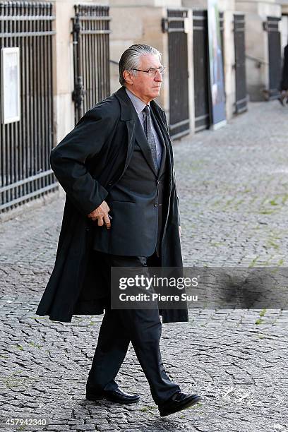 Ernest-Antoine Seilliere attends the Memorial Service For Christophe De Margerie, Total CEO, at Eglise Saint-Sulpice on October 27, 2014 in Paris,...
