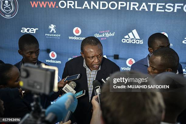 Orlando Pirates and South African Premier League chairman Doctor Ivan Khoza gives a press conference on the death of Pirates club and National Team...