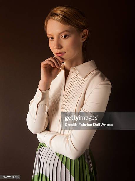 Actress Mia Wasikowska is photographed for Vanity Fair - Italy on May 15, 2014 in Cannes, France.