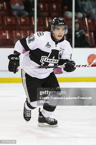 Danick Martel of the Blainville-Boisbriand Armada skates against the Gatineau Olympiques on October 1, 2014 at Robert Guertin Arena in Gatineau,...