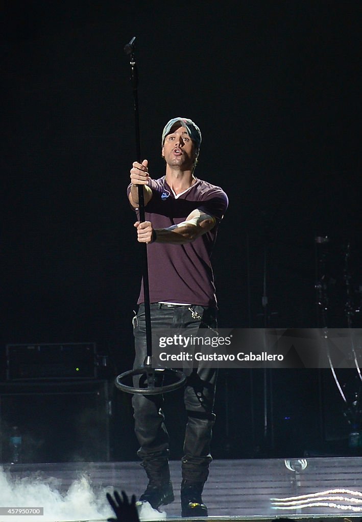 Enrique Iglesias and Pitbull Perform At American Airlines Arena