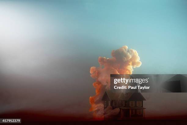 submerged house - dangers of smoking stock pictures, royalty-free photos & images