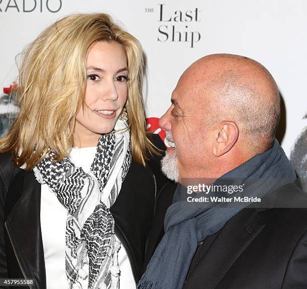 Alexia Roderick and Billy Joel attends the Broadway Opening Night performance of 'The Last Ship' at the Neil Simon Theatre on October 26, 2014 in New...