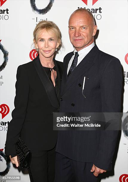 Trudie Styler and Sting attend the Broadway Opening Night performance of 'The Last Ship' at the Neil Simon Theatre on October 26, 2014 in New York...