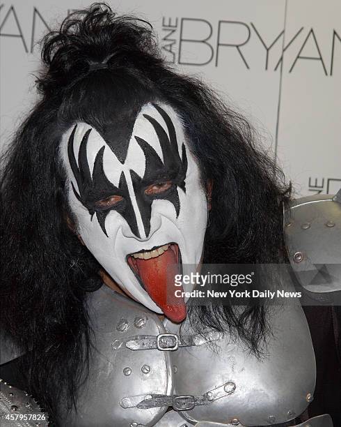 Gene Simmons of KISS backstage at the Lane Bryant Fashion Show held at Roseland.
