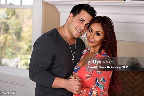 Nicole "Snooki" Polizzi and Jionni LaValle debut their new daughter Giovanna Marie LaValle on October 24, 2014 in Whippany, New Jersey.