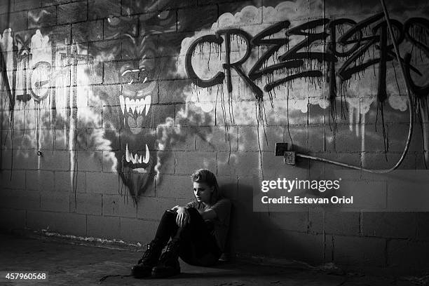 Actress Chloe Moretz Music Video "Our Deal" stills, Los Angeles River, Los Angeles, California 2010.