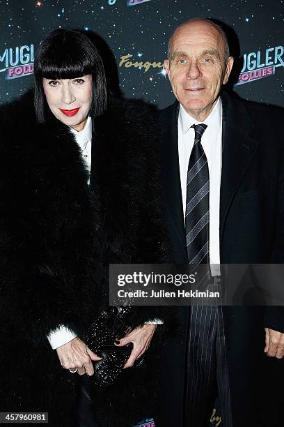 Chantal Thomass and her husband attend "Mugler Follies" Paris New Variety Show - Premiere on December 19, 2013 in Paris, France.