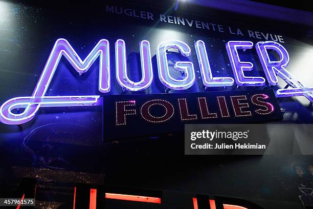 General ambiance of atmosphere of the "Mugler Follies" Paris New Variety Show - Premiere on December 19, 2013 in Paris, France.