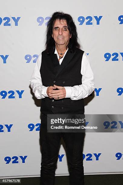 Singer Alice Cooper attends the 92Y Presents: "Super Duper Alice Cooper" Screening and Conversation Alice Cooper and Anthony DeCurtis at 92nd Street...