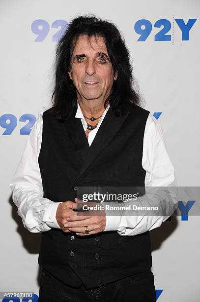 Singer Alice Cooper attends the 92Y Presents: "Super Duper Alice Cooper" Screening and Conversation Alice Cooper and Anthony DeCurtis at 92nd Street...