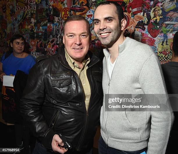 Pastry chefs Jacques Torres and Dominique Ansel attend the Bon Appetite celebration of "Dominique Ansel: The Secret Recipes" at Ivan Ramen on October...