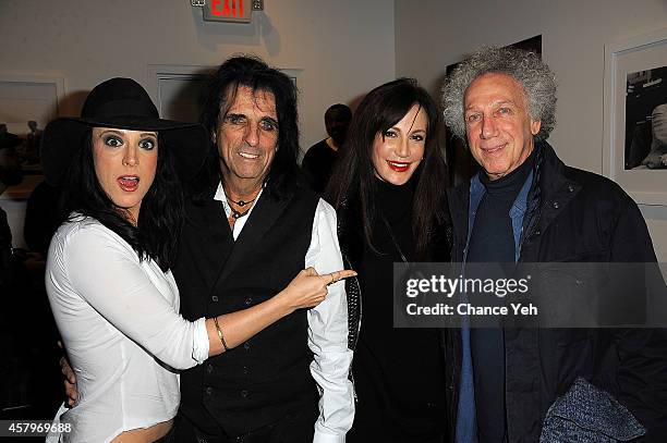 Calico Cooper, Alice Cooper, Sheryl Cooper and Bob Gruen attends 92Y Presents: "Super Duper Alice Cooper" Screening And Conversation with Alice...