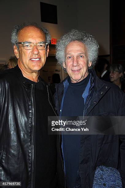 Shep Gordon and Bob Gruen attend 92Y Presents: "Super Duper Alice Cooper" Screening and Conversation with Alice Cooper and Anthony DeCurtis at 92nd...