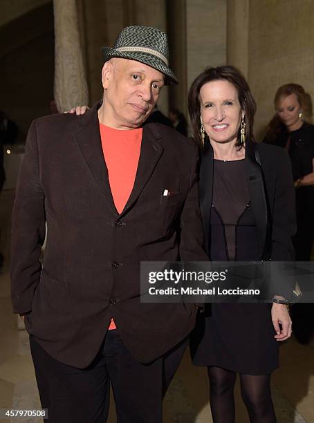 Author Walter Mosley and journalist Katrina vanden Heuvel at the Sixth Annual Norman Mailer Center and Writers Colony Benefit Gala Honoring Don...