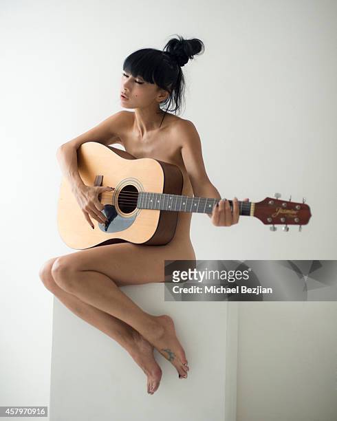Actress Bai Ling poses for portrait at Bai Ling Visits The Starving Artists Project on October 27, 2014 in Los Angeles, California.