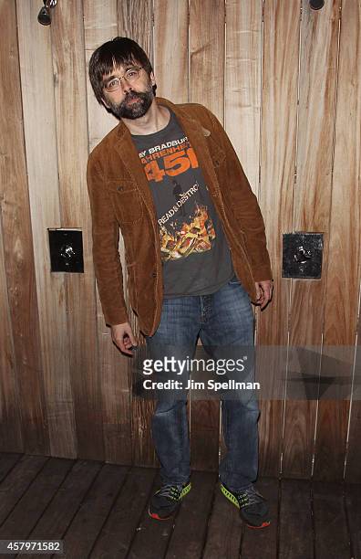 Writer Joe Hill attends the RADiUS TWC and The Cinema Society New York Premiere of "Horns" after party at Jimmy At The James Hotel on October 27,...