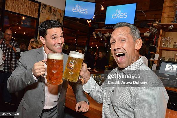 David Alan Basche and Angelo Pagan attend "The Exes" - Season 4, which premieres November 5 at 10:30p ET/PT, at Wirtshaus LA on October 27, 2014 in...