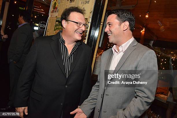 Wayne Knight and David Alan Basche attend "The Exes" - Season 4, which premieres November 5 at 10:30p ET/PT, at Wirtshaus LA on October 27, 2014 in...