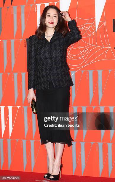 Ko Hyung-Jung poses for photographs during the W Korea campaign "Love Your W" party at Fradia on October 23, 2014 in Seoul, South Korea.