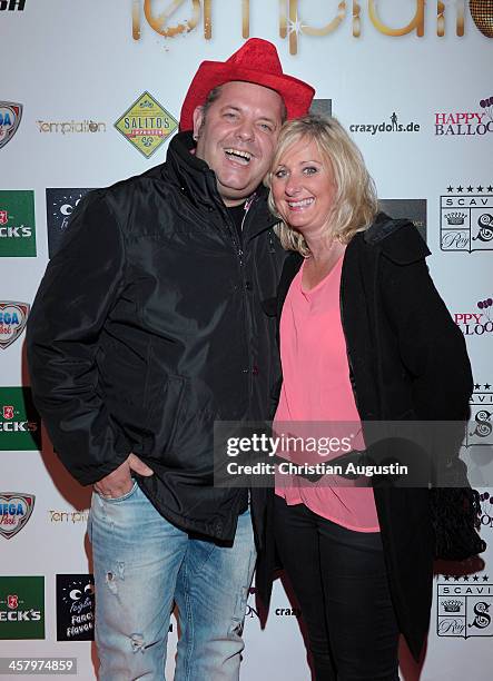 Markus Becker and wife Kirstin attend the premiere of the short film "Das verlorene Koenigreich" at Temptation Club on December 19, 2013 in Hamburg,...