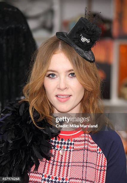 Angela Scanlon attends a photocall to open Marks and Spencer Little Shwop of Horrors at Marks & Spencer Marble Arch on October 28, 2014 in London,...