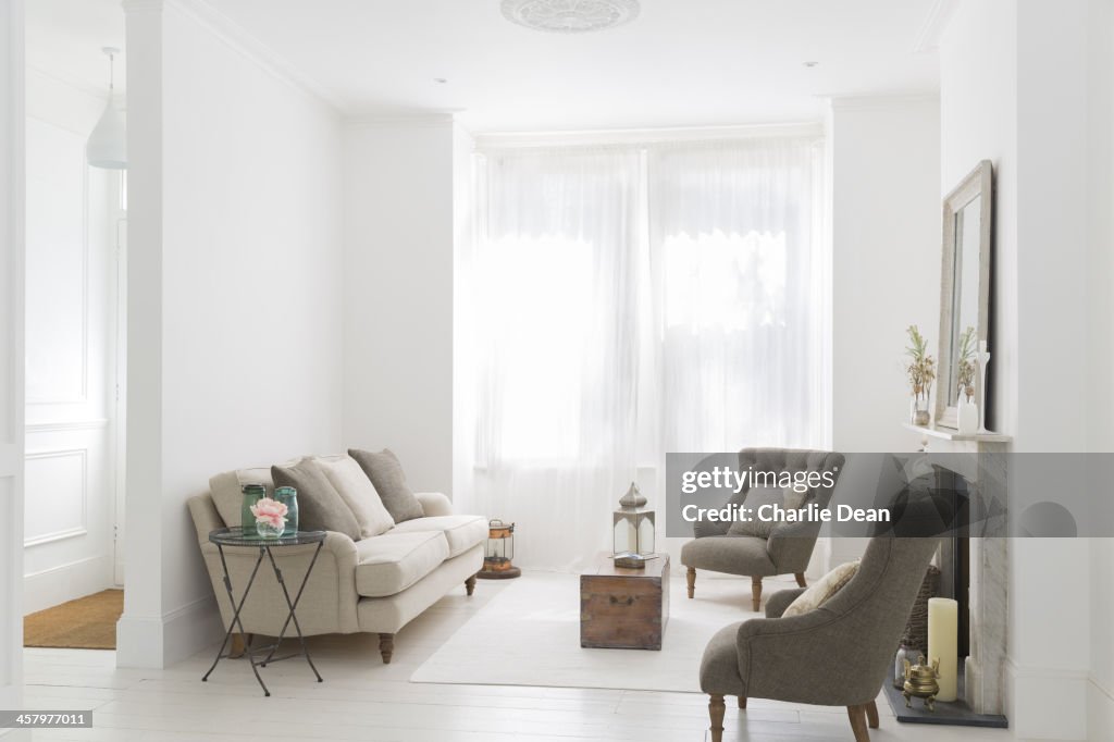 Sofa and armchairs in living room