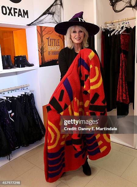 Joanna Lumley attends a photocall to open Marks and Spencer Little Shwop of Horrors at Marks & Spencer Marble Arch on October 28, 2014 in London,...