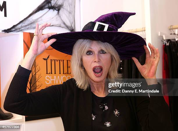 Joanna Lumley attends a photocall to open Marks and Spencer Little Shwop of Horrors at Marks & Spencer Marble Arch on October 28, 2014 in London,...