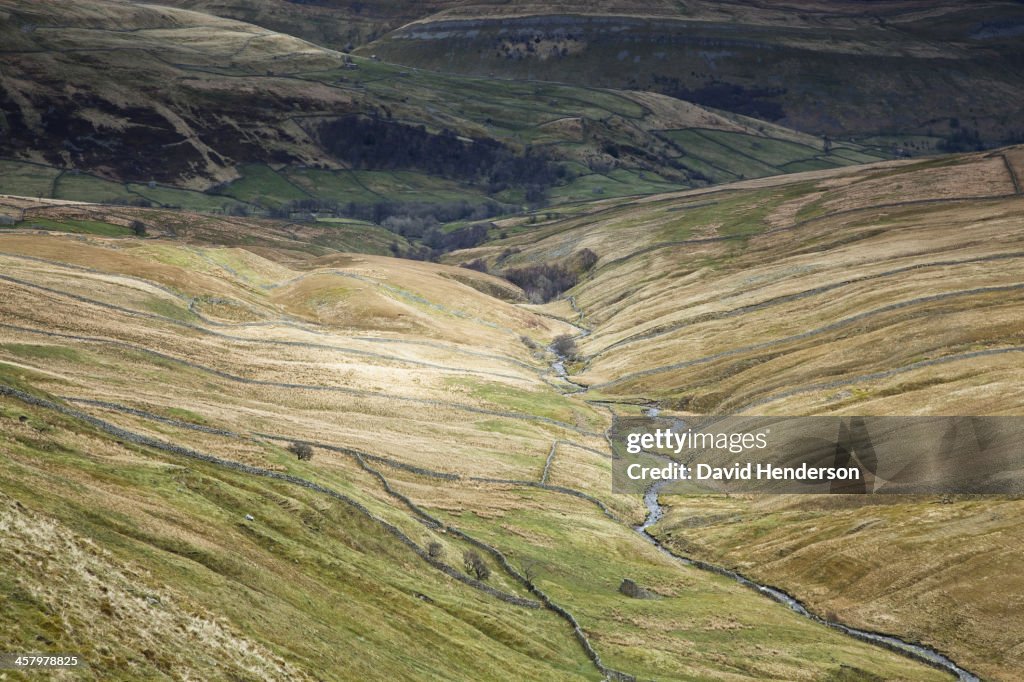 River valley in rural landscape