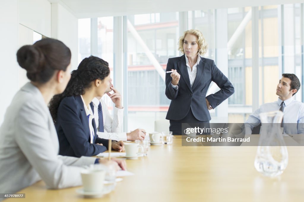 Business people talking in meeting